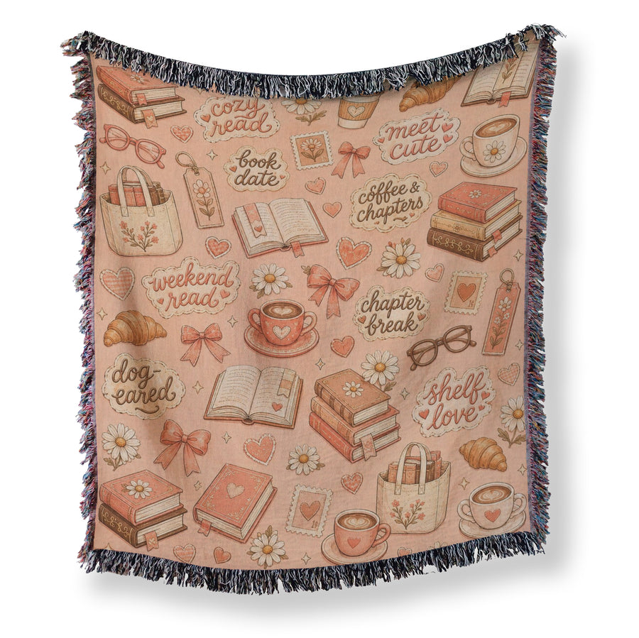 Cozy Café Book Lover Blanket