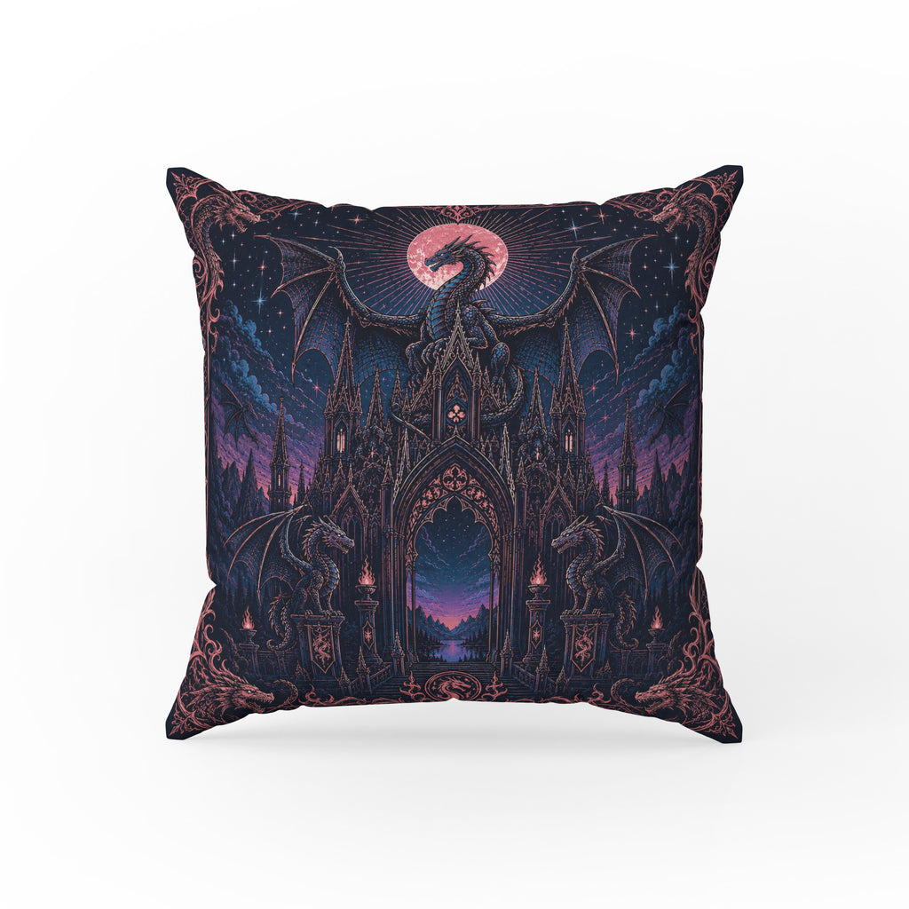 Dragon Cathedral – Gothic Fantasy Pillow