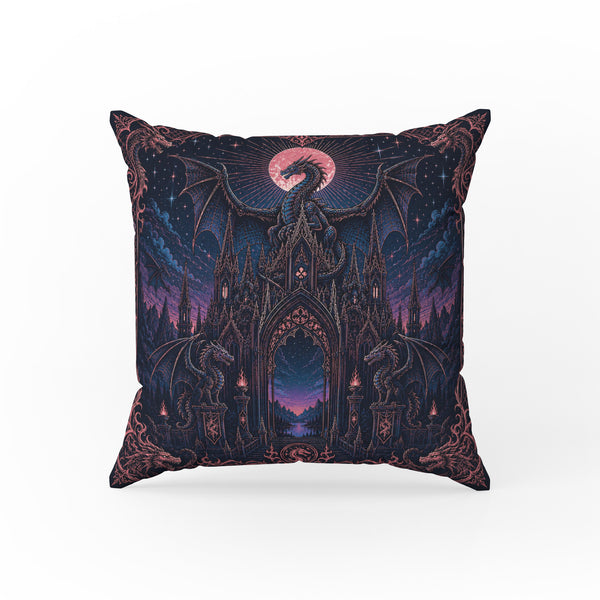 Dragon Cathedral – Gothic Fantasy Pillow