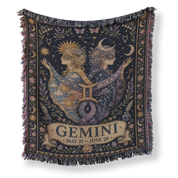 Gemini Sun & Moon Twins Blanket