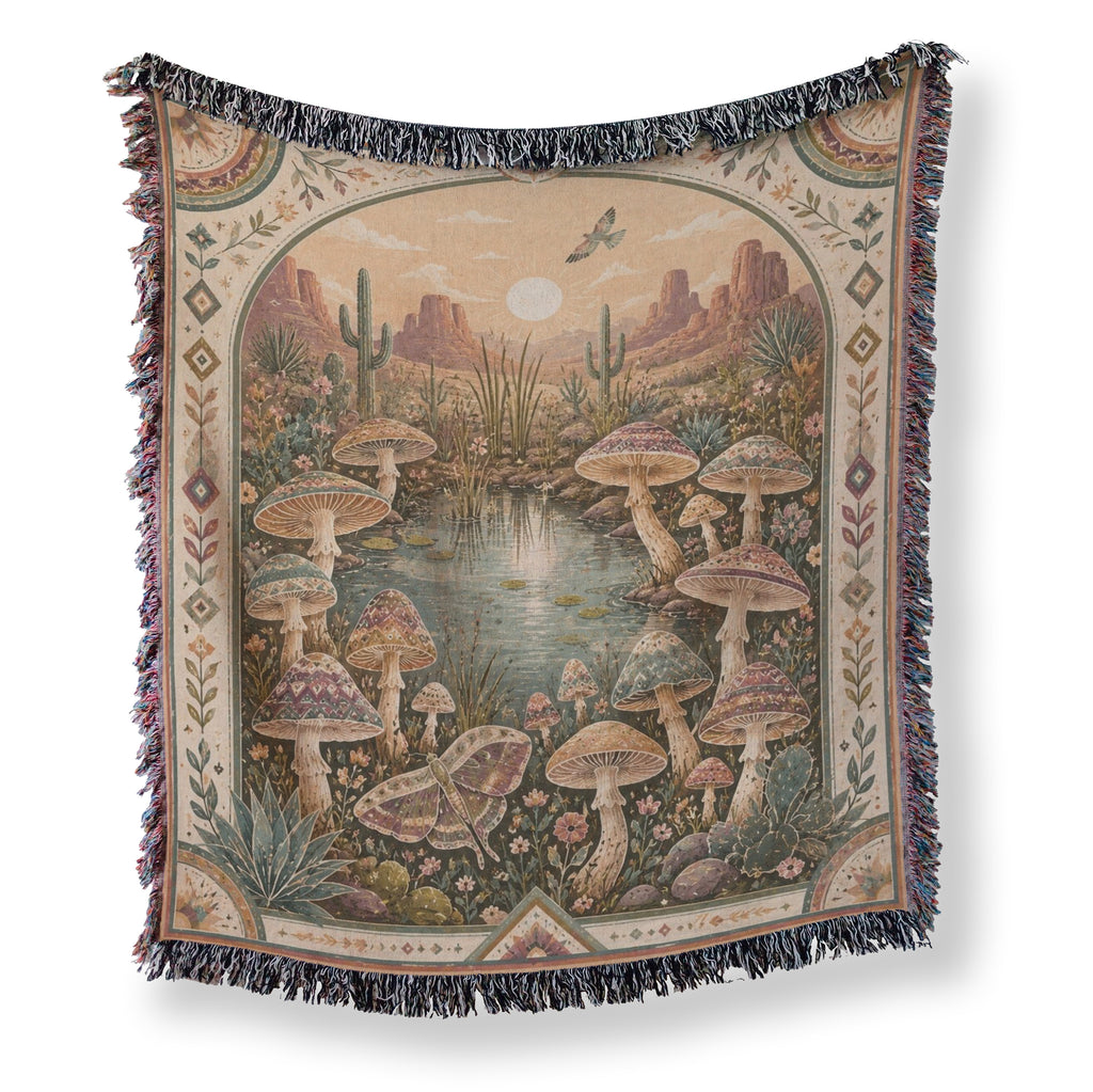 Desert Oasis Mushroom Blanket