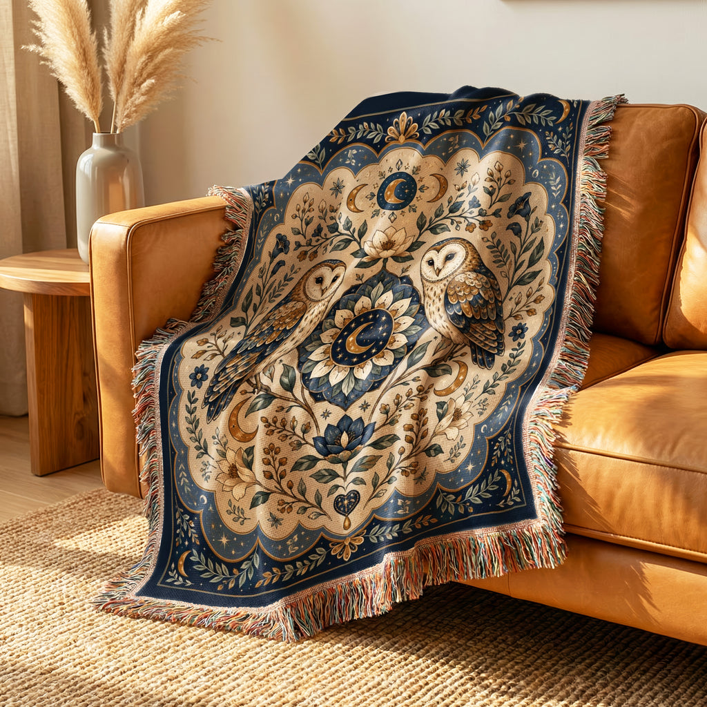 Celestial Owl Garden Blanket