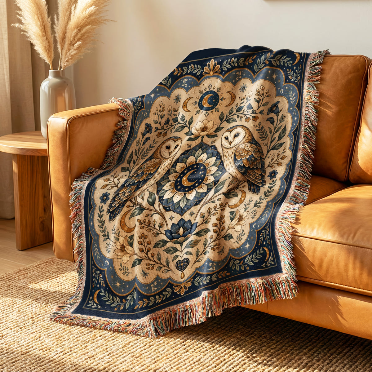 Celestial Owl Garden Blanket