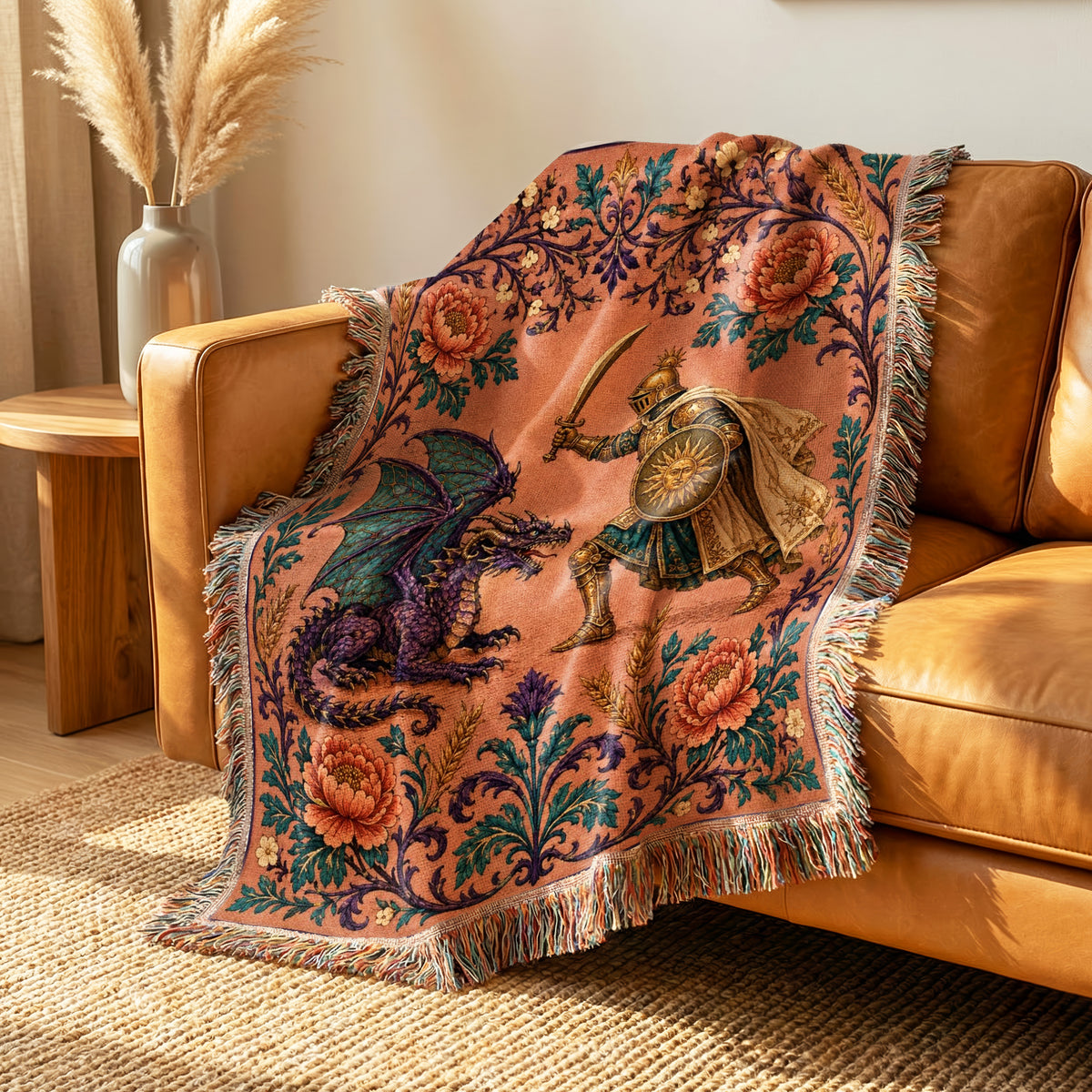 The Rose Court Dragon Duel Blanket