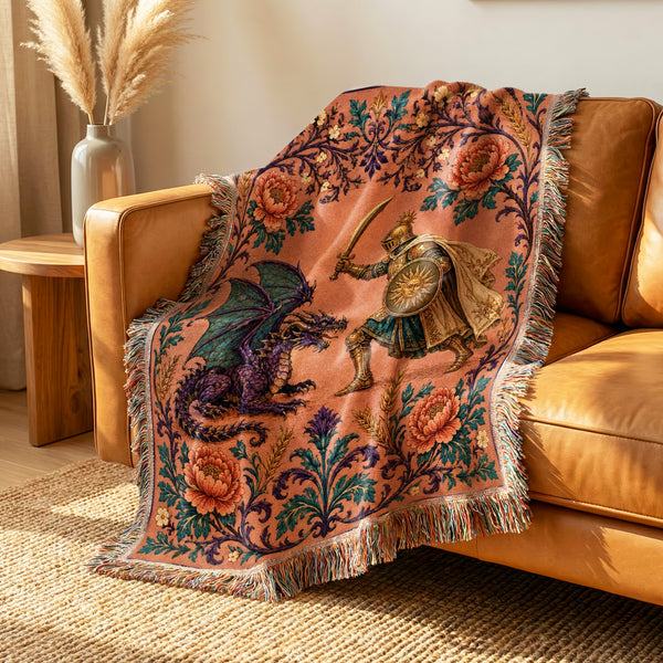 The Rose Court Dragon Duel Blanket
