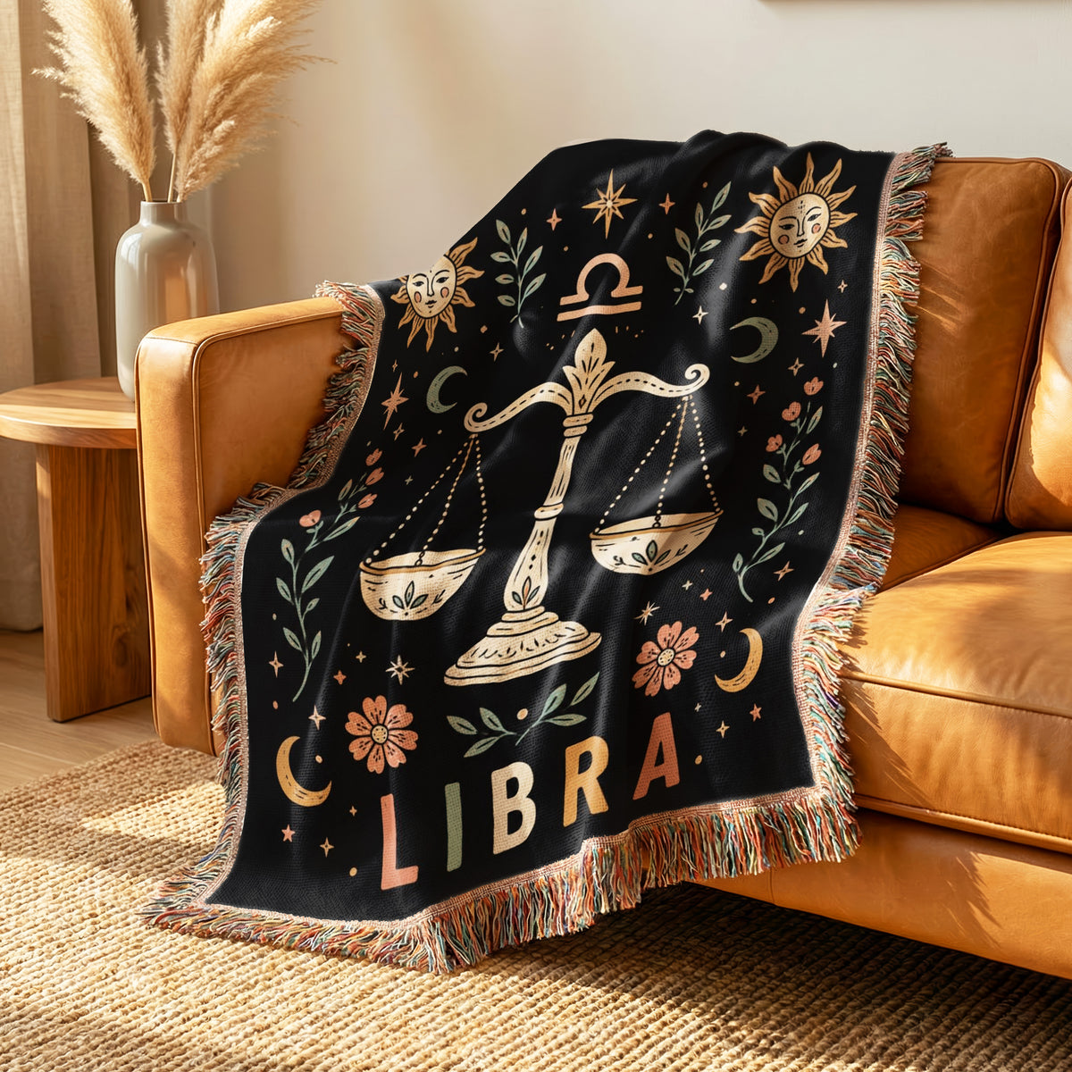 Libra Celestial Balance Scales Blanket