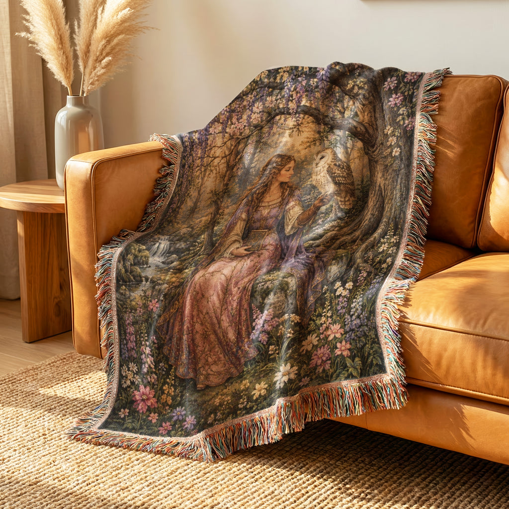 The Owlkeeper’s Wisteria Grove Blanket