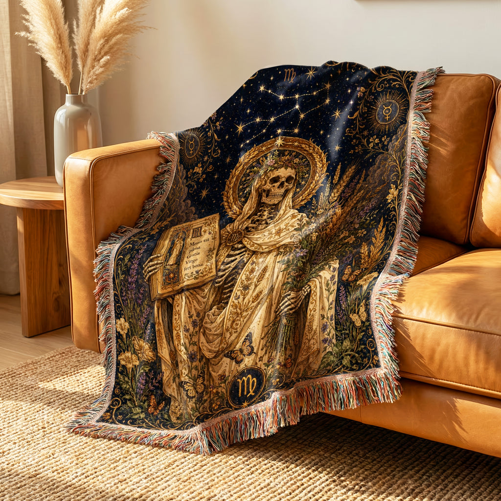 Virgo Harvest Scholar – Gothic Zodiac Blanket