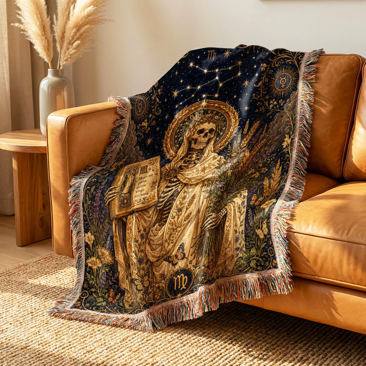 Virgo Harvest Scholar – Gothic Zodiac Blanket