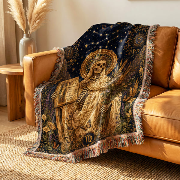 Virgo Harvest Scholar – Gothic Zodiac Blanket