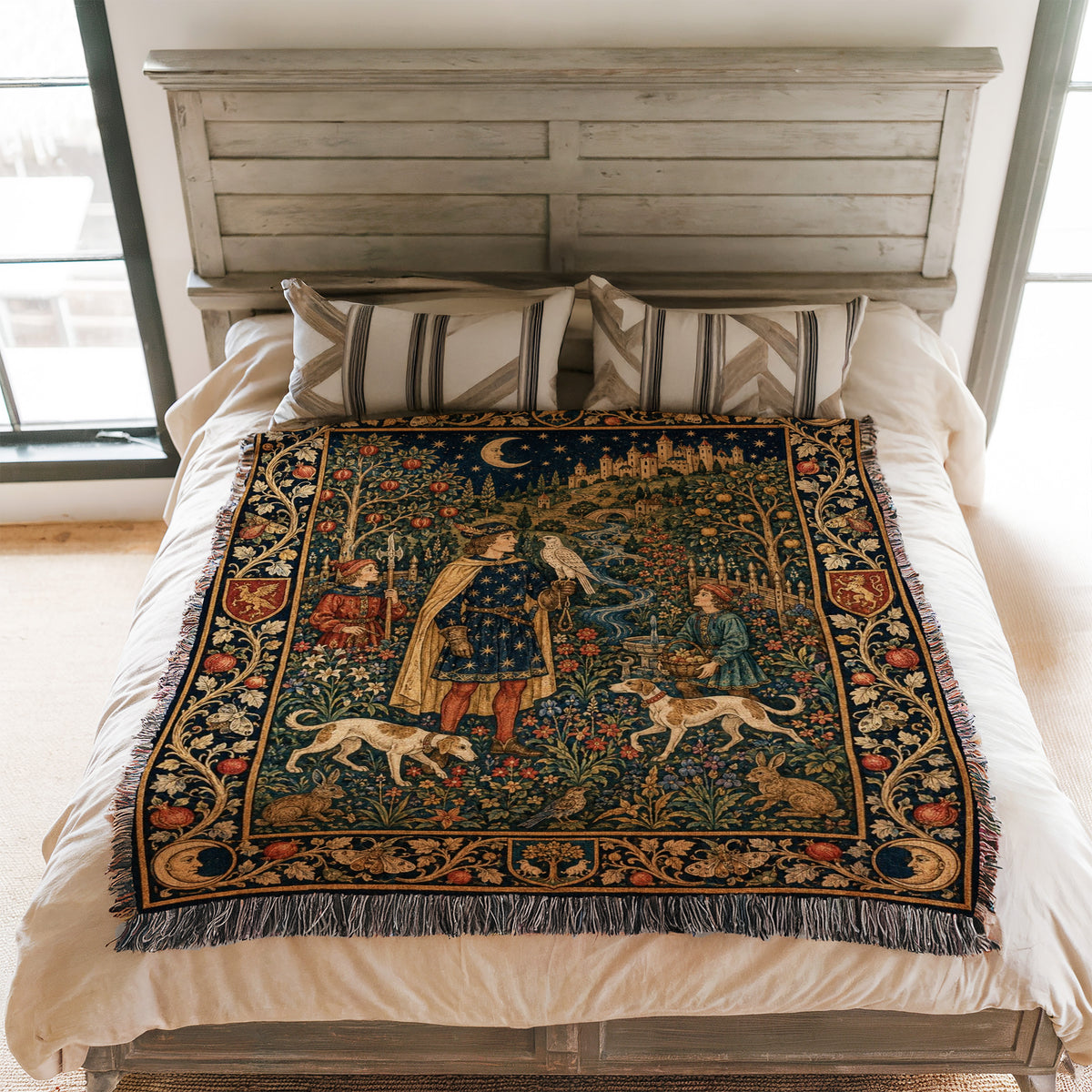 The Falconer of the Moonlit Vale Blanket