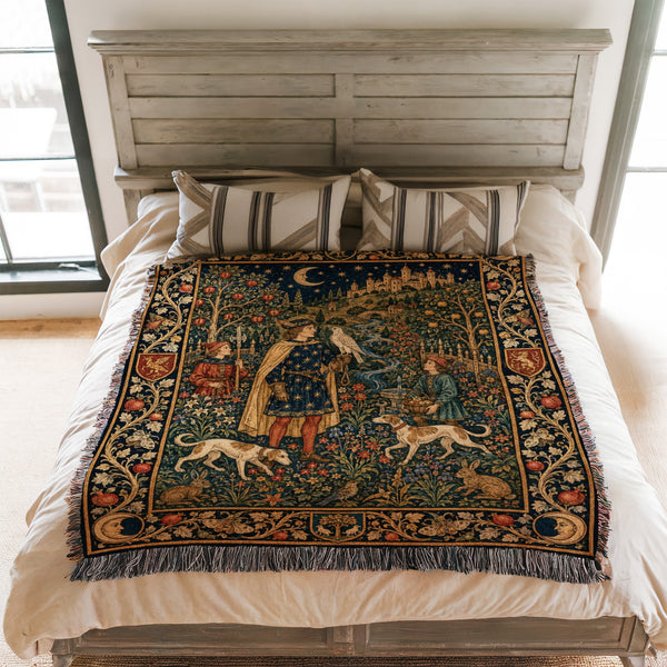 The Falconer of the Moonlit Vale Blanket