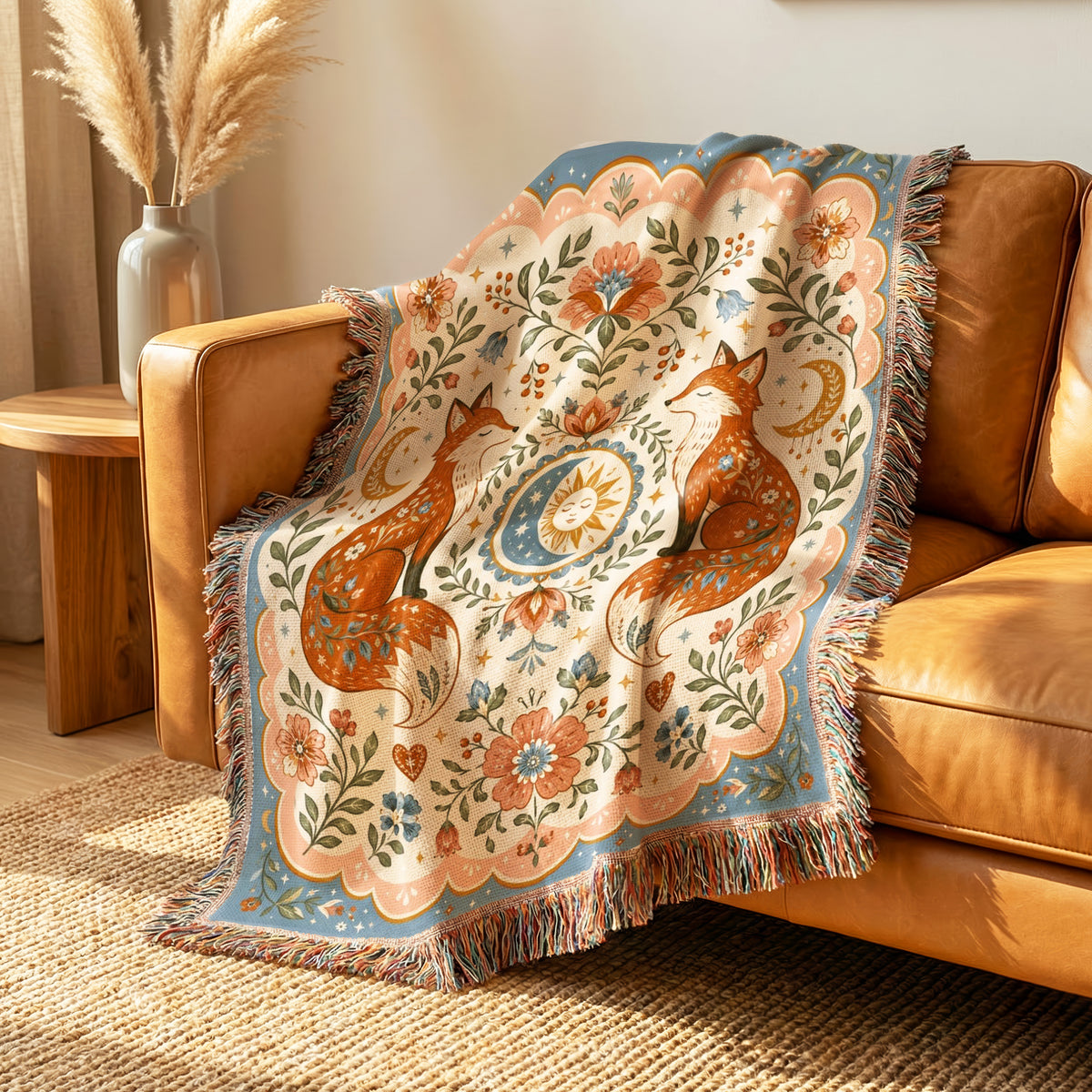 Sun & Moon Fox Blanket