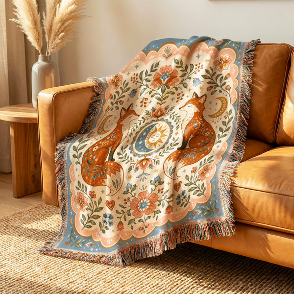 Sun & Moon Fox Blanket