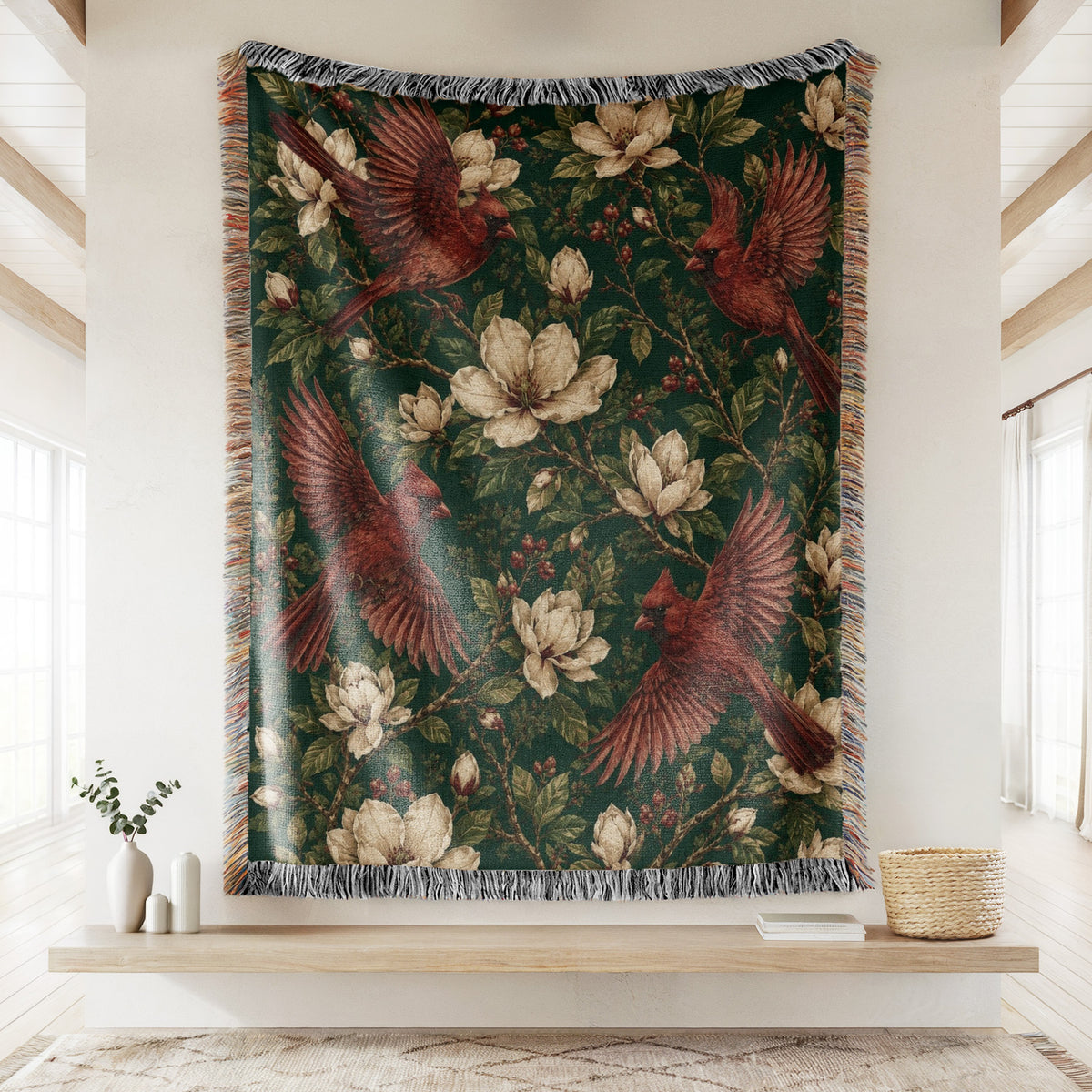 Cardinal Magnolia Blanket