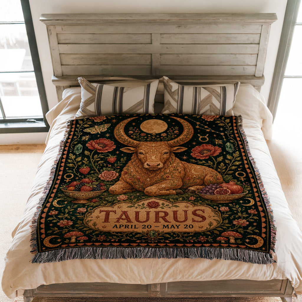 Taurus Moon Garden Bull Blanket