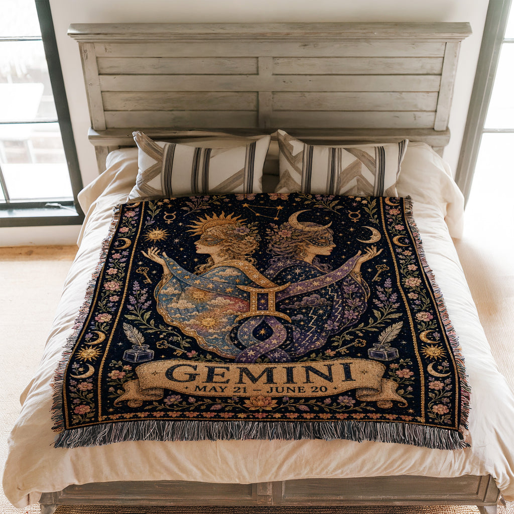 Gemini Sun & Moon Twins Blanket