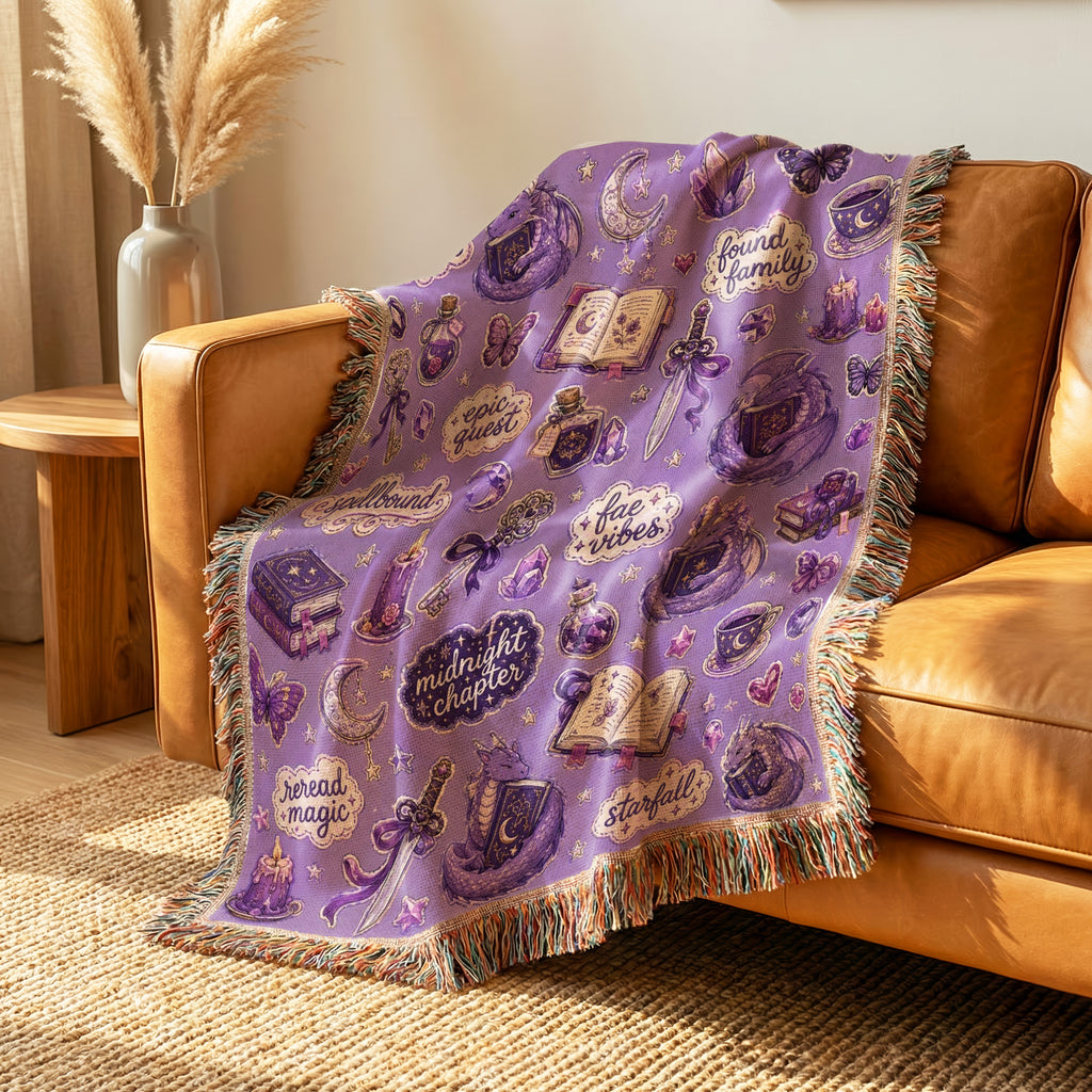 Purple Fantasy Reader Pattern Blanket