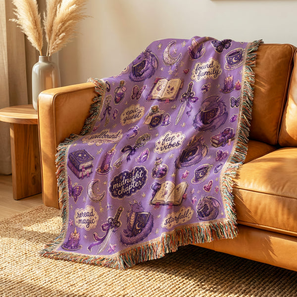 Purple Fantasy Reader Pattern Blanket