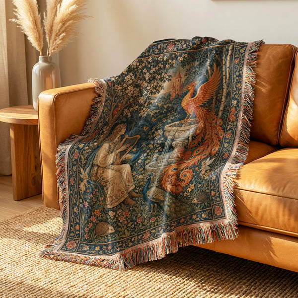 The Phoenix Harp Garden Blanket
