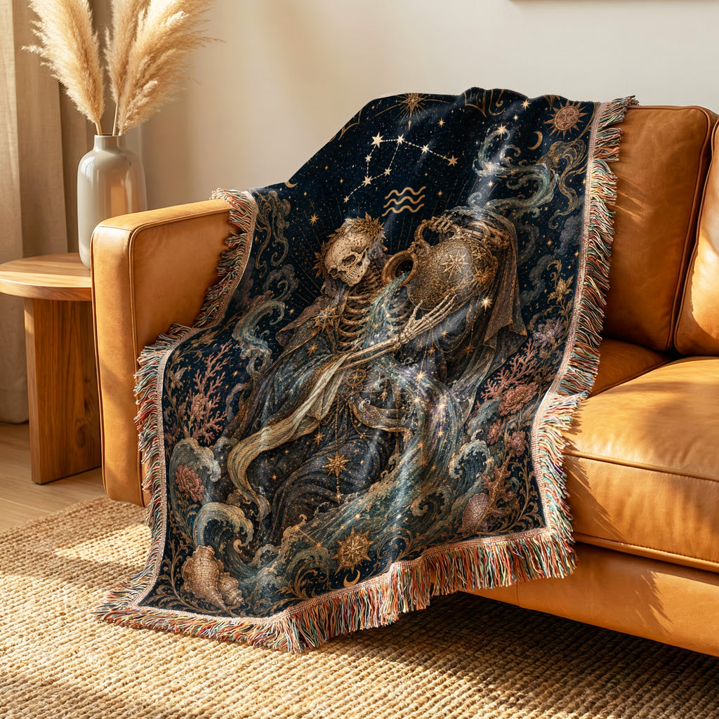 Aquarius Starwater Bearer – Gothic Zodiac Blanket