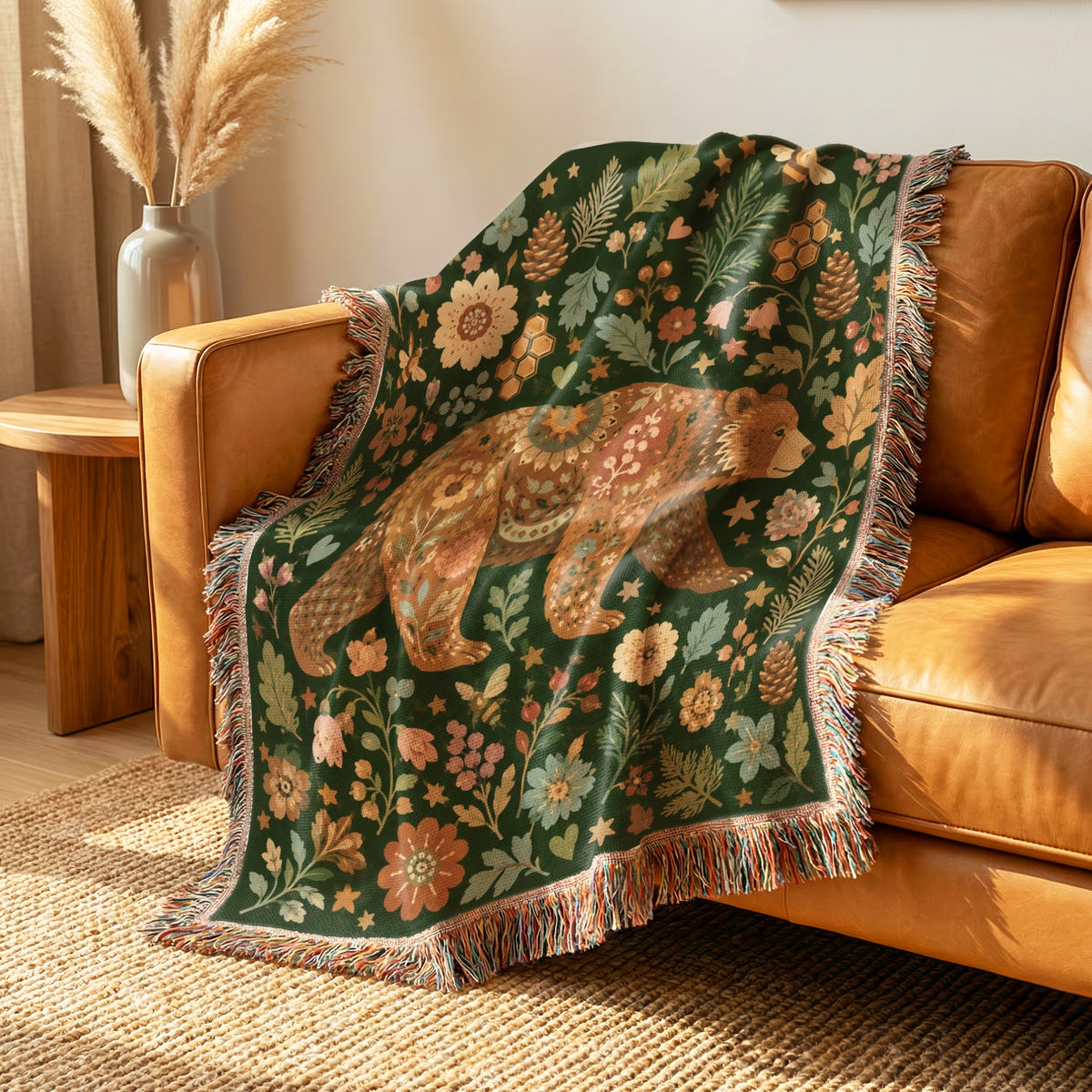Woodland Honey Bear Blanket