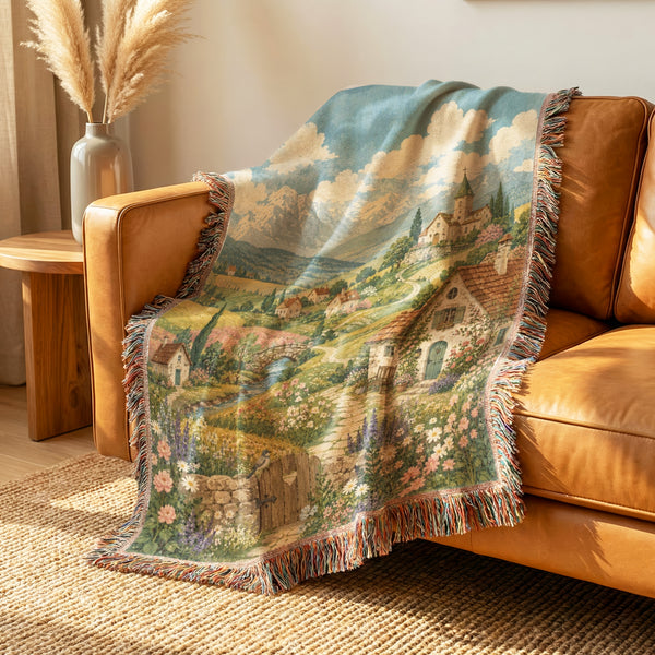 Alpine Cottage Meadow Blanket