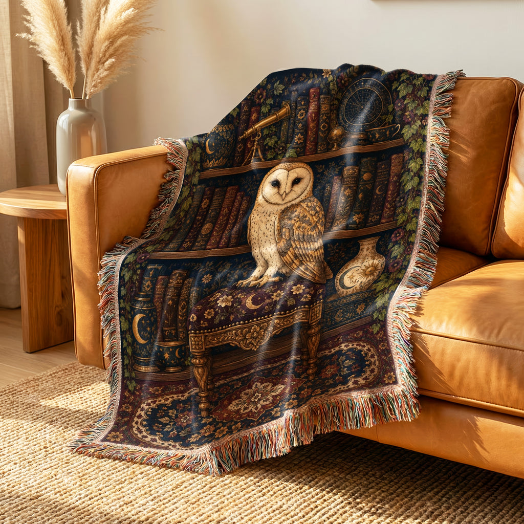 The Astronomer's Owl Library Blanket