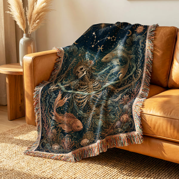 Pisces Deepwater Dreamer – Gothic Zodiac Blanket