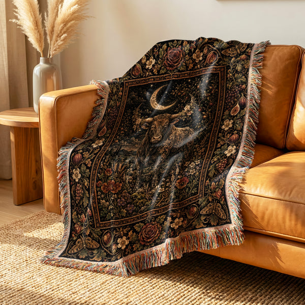 Taurus Moonlit Bull Zodiac Blanket