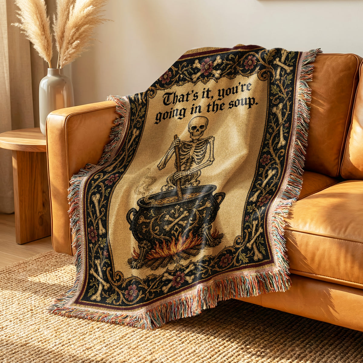The Soup Pot Skeleton Blanket