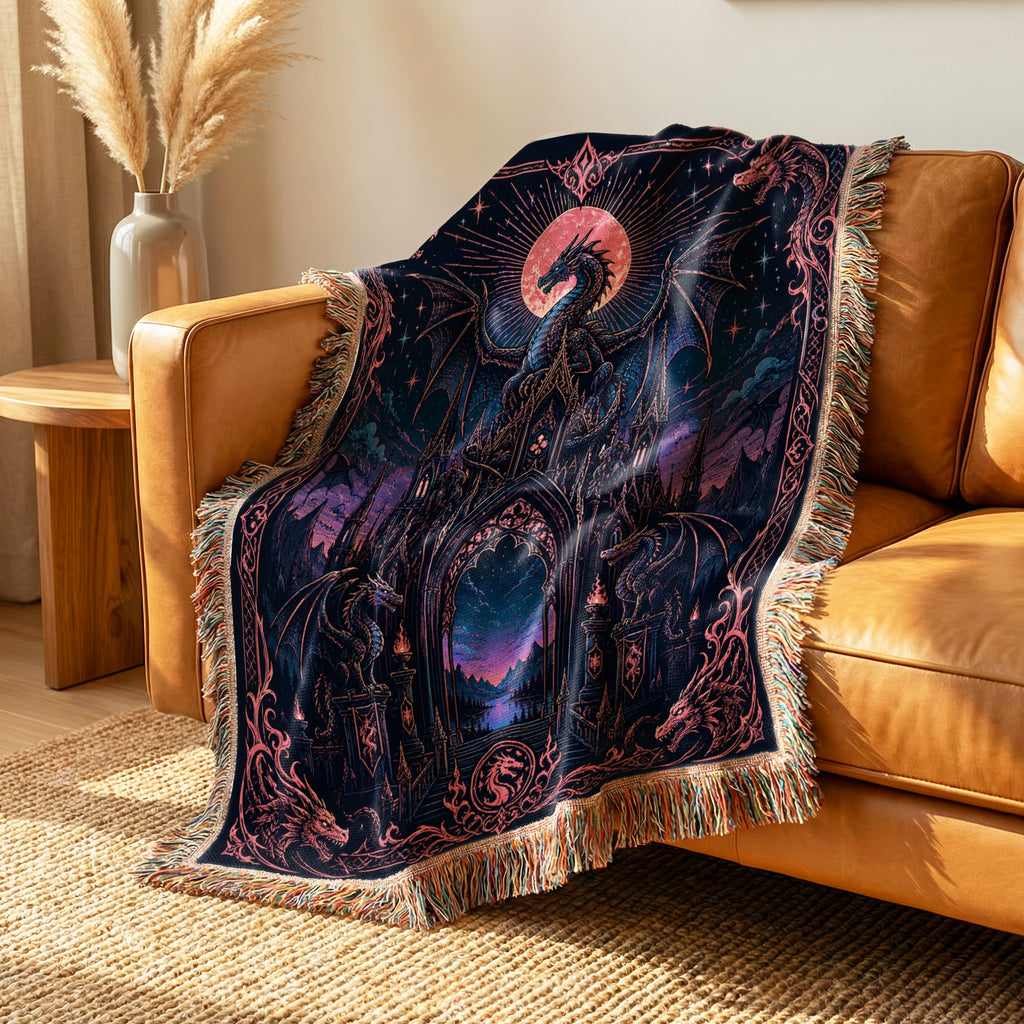 Dragon Gate of the Rose Moon Blanket