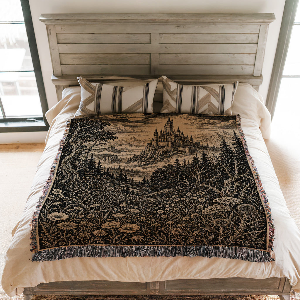The Moonlit Castle Meadow Blanket