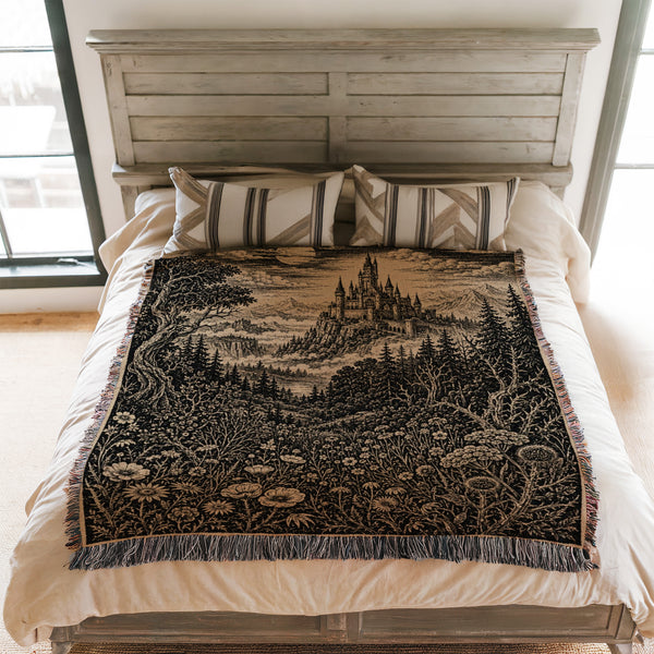 The Moonlit Castle Meadow Blanket