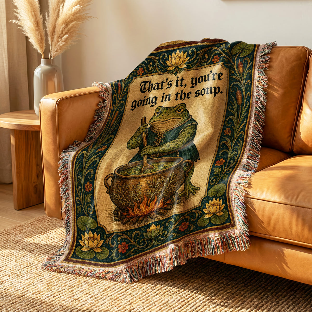 The Soup Pot Frog Blanket
