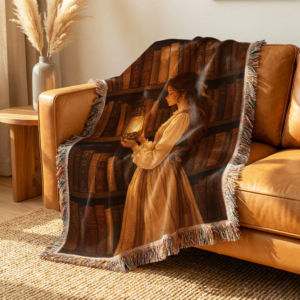 The Lantern Keeper's Library Blanket