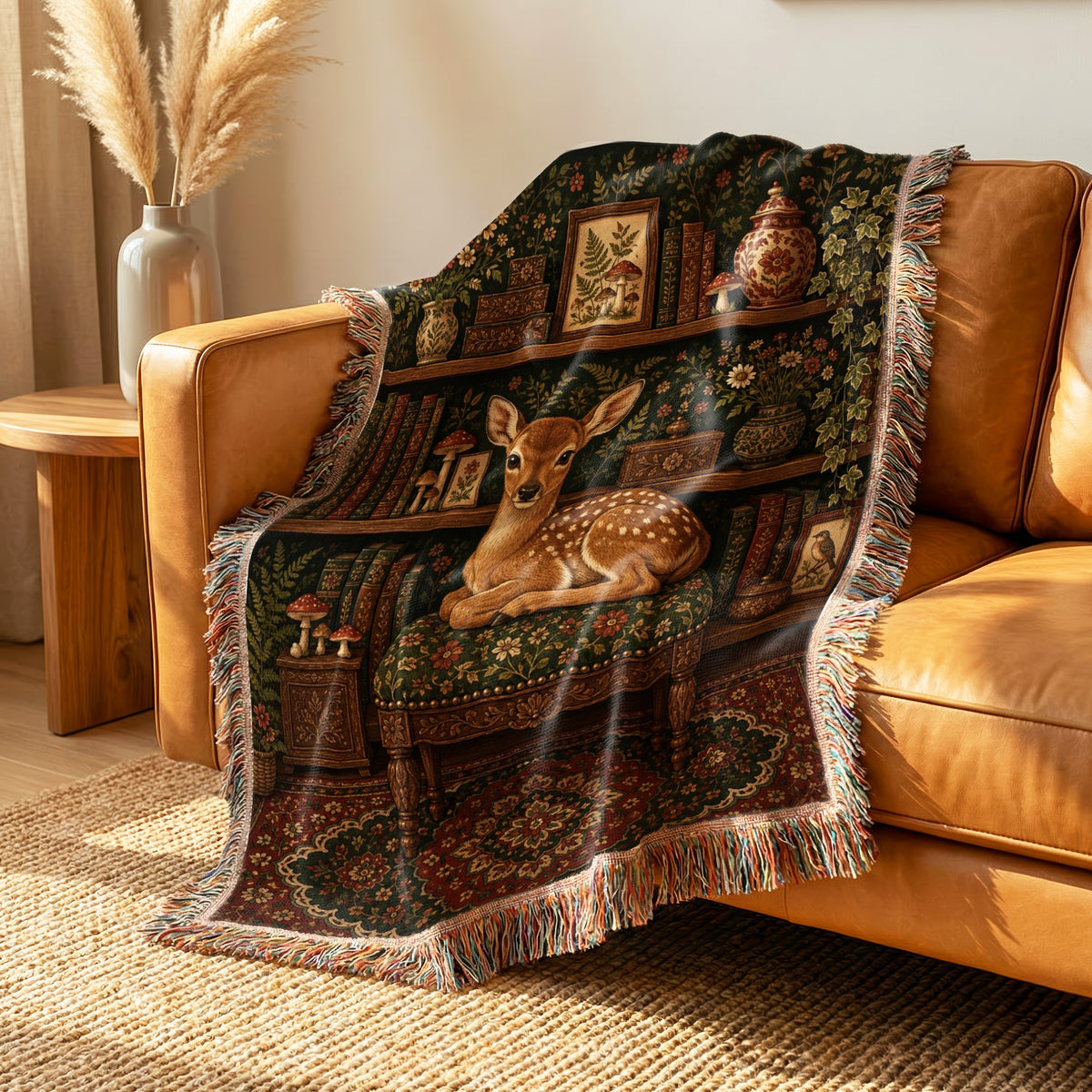 The Woodland Deer Library Blanket