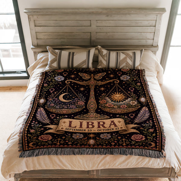 Libra Celestial Balance Scales Blanket
