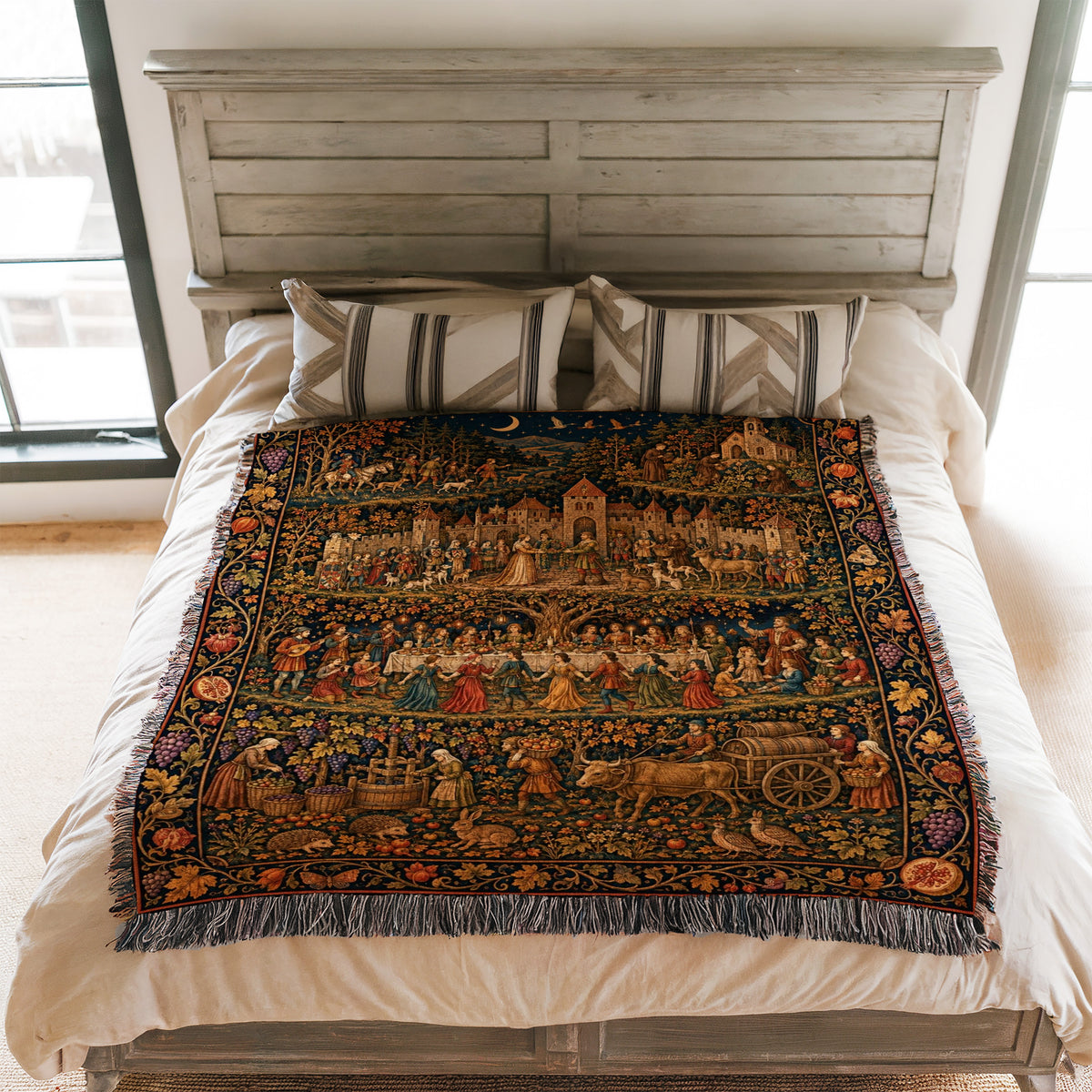 The Moonlit Harvest Feast Blanket