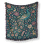Floral Peacock Meadow Blanket