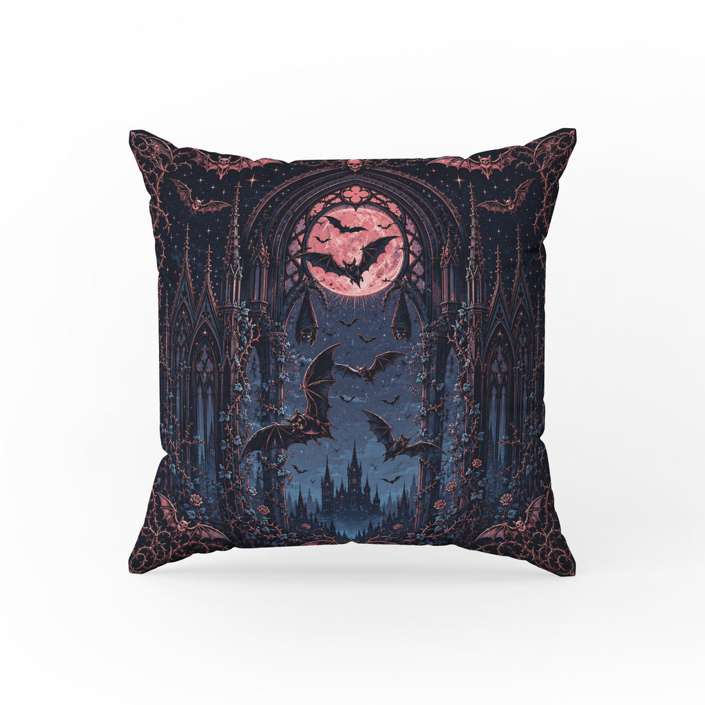 Cathedral of Bats – Gothic Moon Pillow