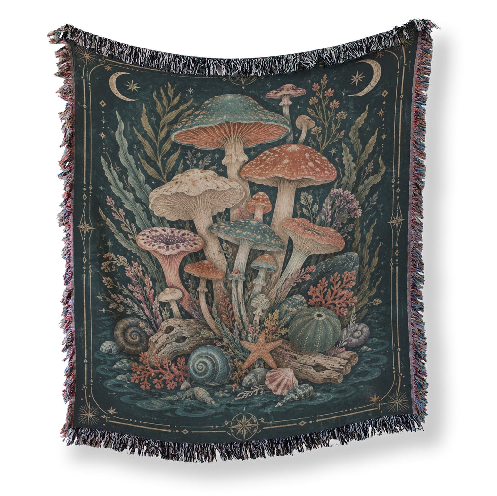 Mystic Tide Mushroom Blanket