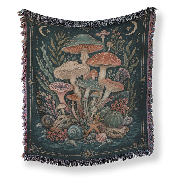 Mystic Tide Mushroom Blanket