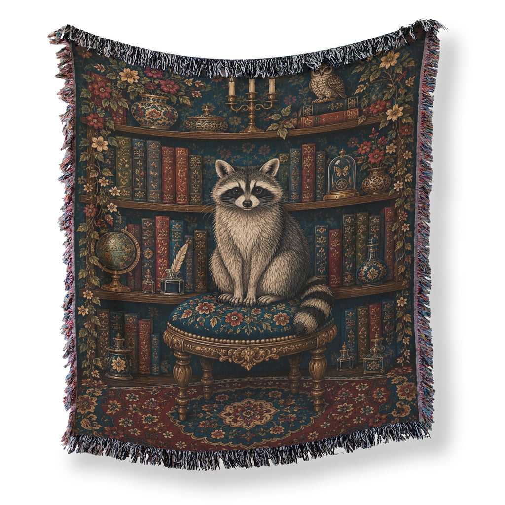 The Raccoon Scholar Library Blanket