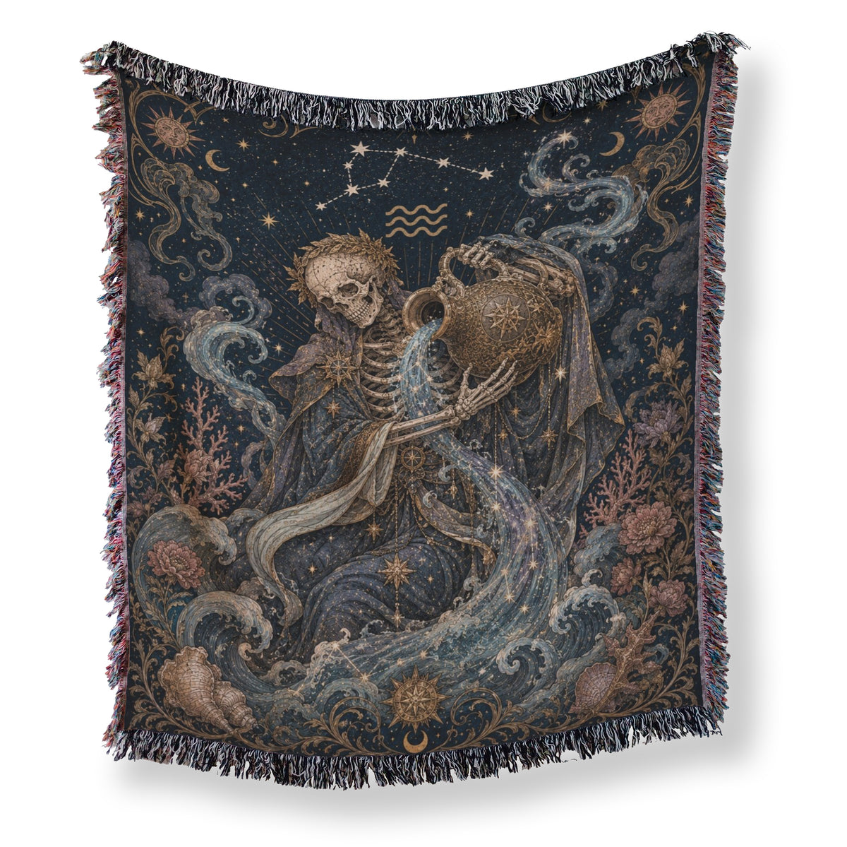 Aquarius Starwater Bearer – Gothic Zodiac Blanket