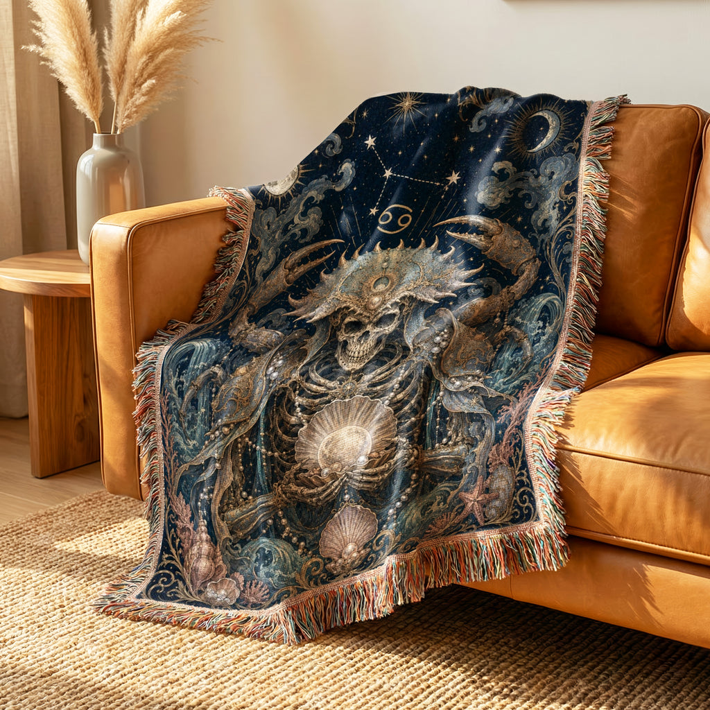 Cancer Pearlkeeper – Gothic Zodiac Blanket