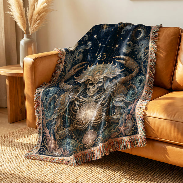 Cancer Pearlkeeper – Gothic Zodiac Blanket