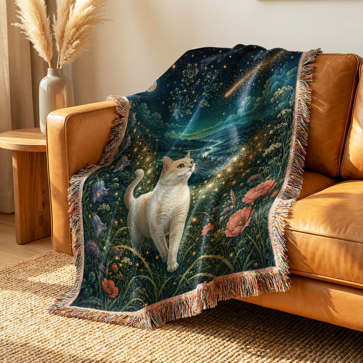 Starlit Meadow Cat Blanket