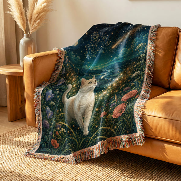 Starlit Meadow Cat Blanket