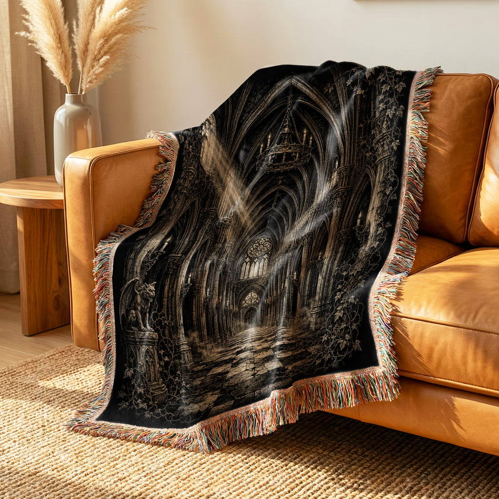 Abandoned Gothic Cathedral Blanket
